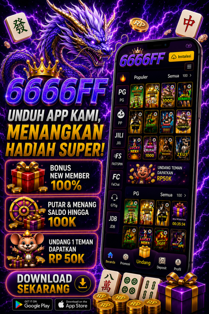 6666FF unduh aplikasi resmi tema naga mahjong ungu dengan bonus member, jackpot, dan akses game online cepat.