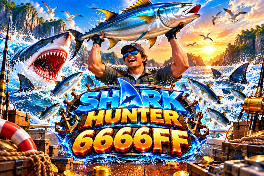 Game Shark Hunter 6666FF dengan nelayan, ikan tuna besar, hiu, dan petualangan memancing di laut