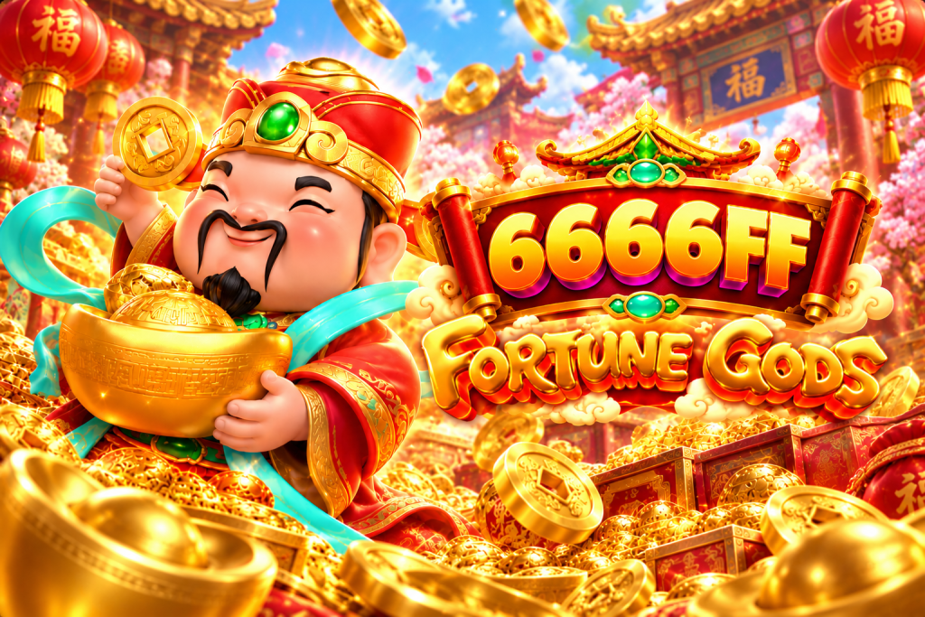 6666FF Fortune Gods with golden coins and wealth deity